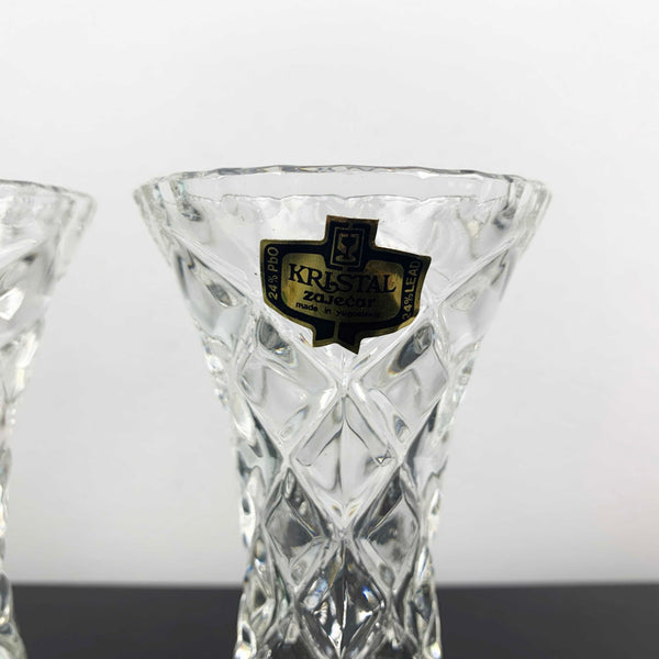 Zajecar Crystal Dressing Table Bud Vases - Set of 2