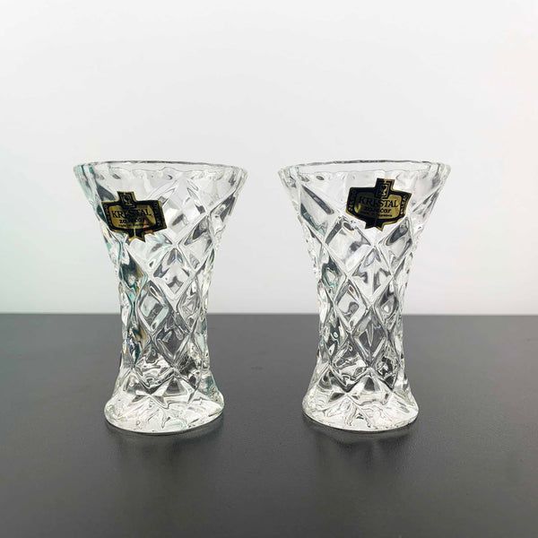 Zajecar Crystal Dressing Table Bud Vases - Set of 2