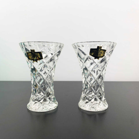 Zajecar Crystal Dressing Table Bud Vases - Set of 2